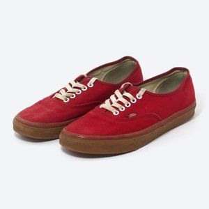 Vans Authentic Canvas Red Gum Sole Mens 9